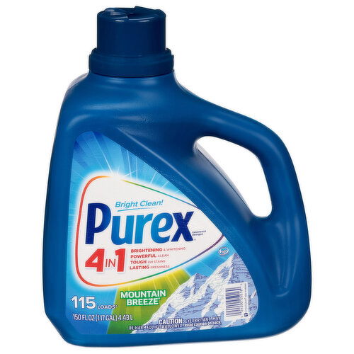 Purex Concentrated Detergent, Mountain Breeze, 4 in 1