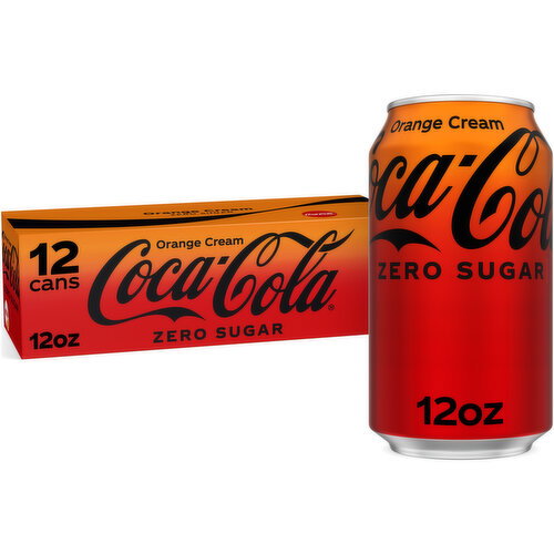 Coca-Cola Zero Sugar Orange Cream Soda Cans Image 1 of 11