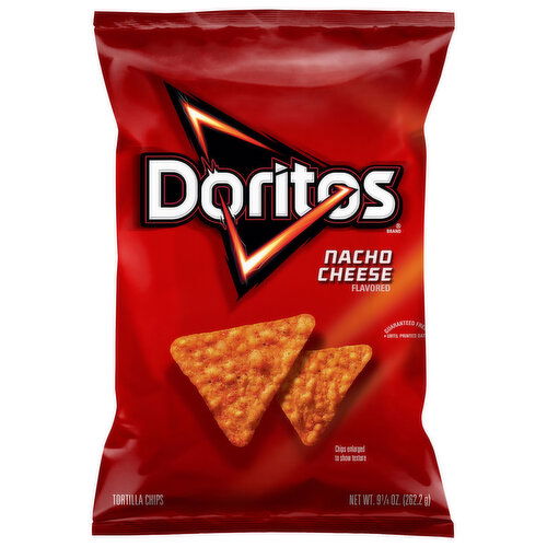 Doritos Tortilla Chips, Nacho Cheese Flavored