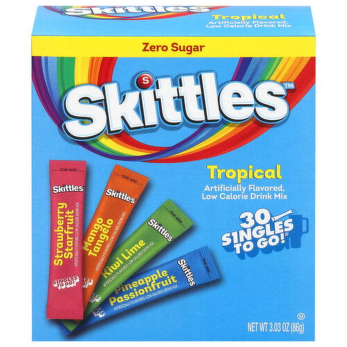 Skittles Zero Sugar Tropical Variety Pack Drink Mix
