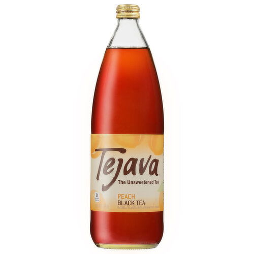 Tejava Black Tea, Peach Unsweetened