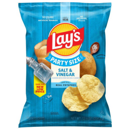 Lay's Salt & Vinegar Potato Chips Party SIze
