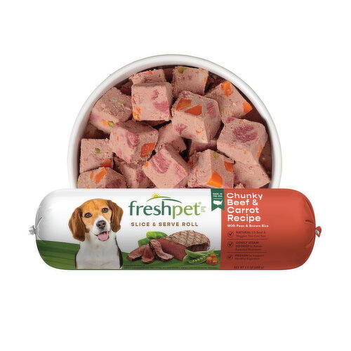 Freshpet Healthy & Natural Dog Food, Fresh Beef Roll, 1.5lb Image 1 of 11