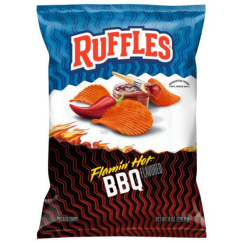 Ruffles Potato Chips, Flamin Hot BBQ Flavored