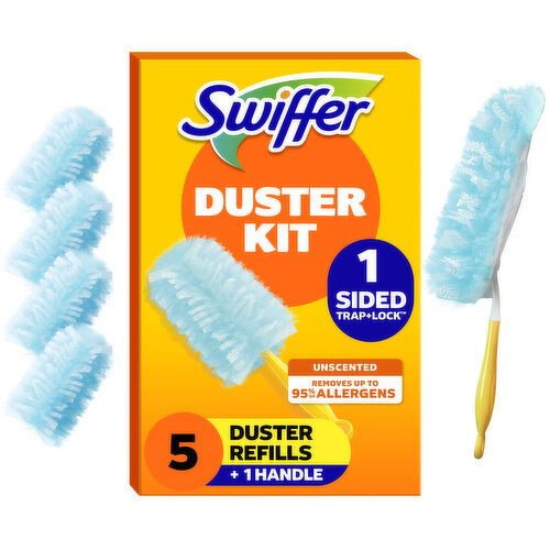 Swiffer Dusters Starter Kit, Kit Includes 1 Handle and 5 Dusters Image 1 of 6