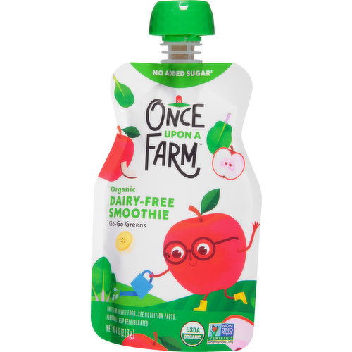 Once Upon a Farm Smoothie, Dairy-Free, Organic, Go-Go Greens