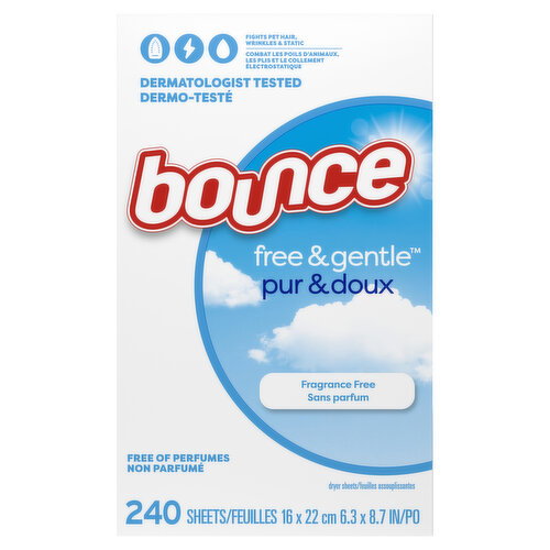 Bounce Free & Gentle Dryer Sheets, 240 Ct Image 1 of 6