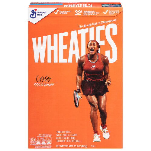 Wheaties Flakes, 100% Whole Wheat, Toasted