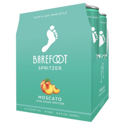 Barefoot Spritzer Moscato White Wine 4 Single Serve