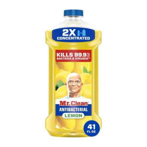 Mr. Clean Antibacterial All Purpose Cleaner, Cleaning Liquid, Lemon