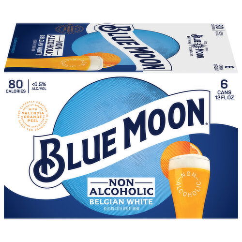 Blue Moon Non-Alcoholic Wheat Brew Belgian White Beer