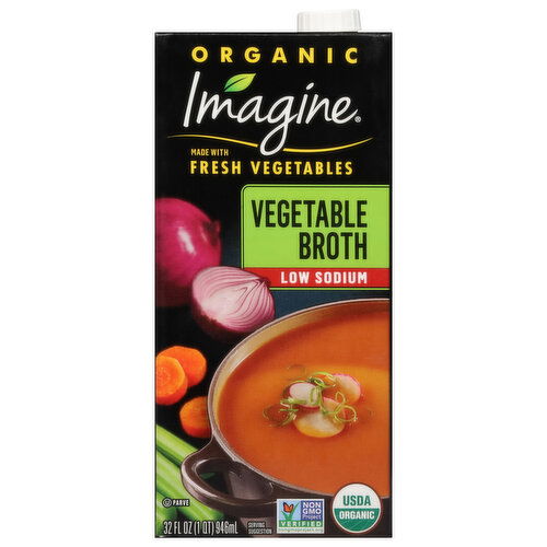Imagine Vegetable Broth, Low Sodium, Organic