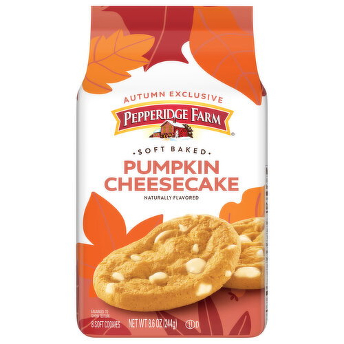 Pepperidge Farm Soft Baked Pumpkin Cheesecake Autumn Cookies Image 1 of 6