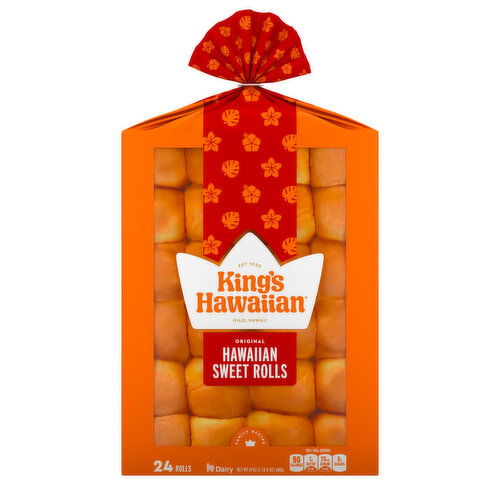 King's Hawaiian Original Hawaiian Sweet Rolls, 24 Count