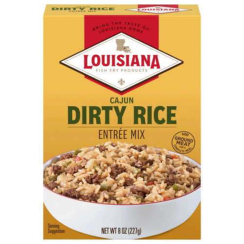 Louisiana Fish Fry Products Entree Mix, Dirty Rice, Cajun