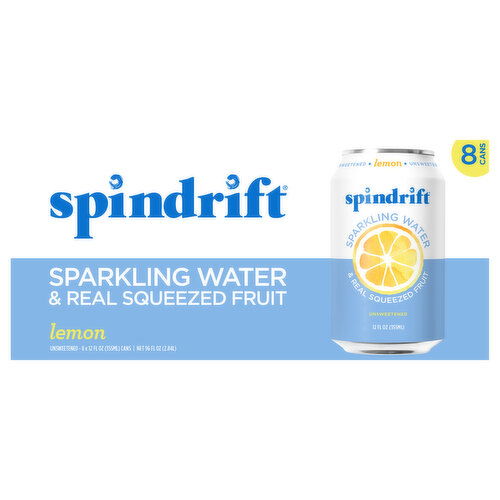 Spindrift Unsweetened Lemon Sparkling Water