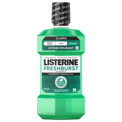 Listerine Intense Spearmint Antiseptic Freshburst Mouthwash Image 1 of 5