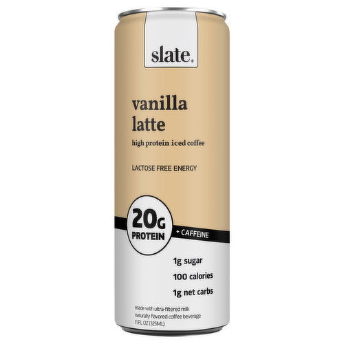 Slate High Protein Vanilla Latte Iced Coffee