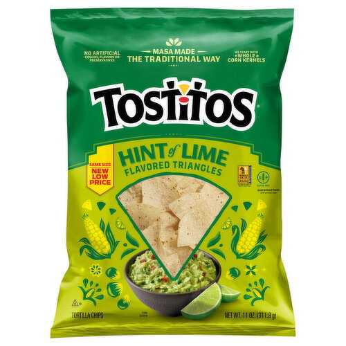 Tostitos Triangles Hint of Lime Flavored Tortilla Chips