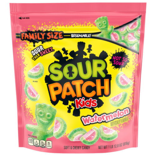 Sour Patch Kids Candy, Watermelon, Soft & Chewy, Family Size