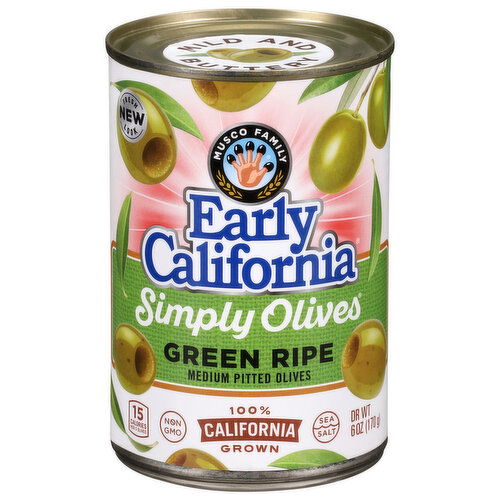 Early California Green Ripe Pitted Medium Olives