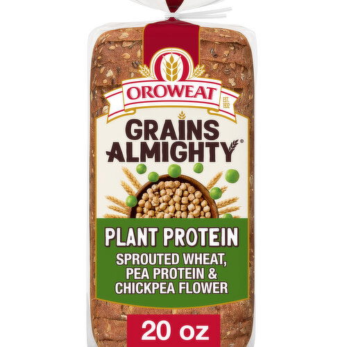 Oroweat Shelf-Stable Plant Protein Whole Grains Pre-sliced Bread, 20 oz