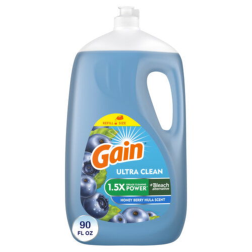 Gain Ultra Liquid Dish Soap, Bleach Alternative Honey Berry Hula