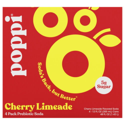 Poppi Cherry Limeade Prebiotic Soda Image 1 of 3