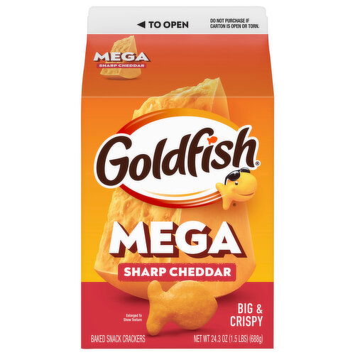 Goldfish Sharp Cheddar Mega Baked Snack Crackers
