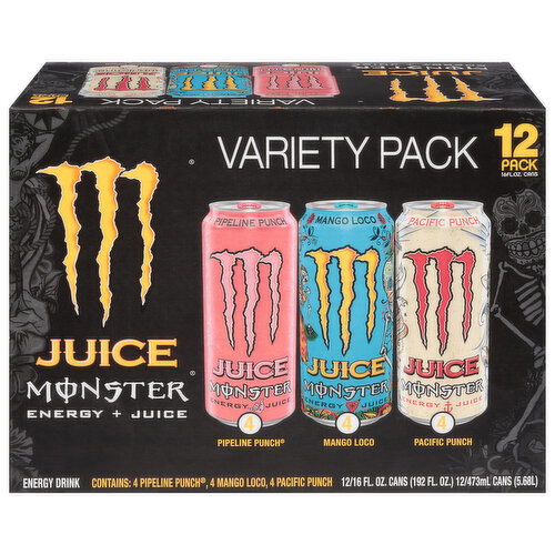 Monster Energy Drink, Juice, Variety Pack, 12 Pack