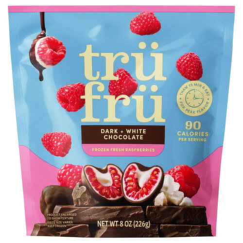 Tru Fru Frozen Fresh Dark + White Chocolate Raspberries