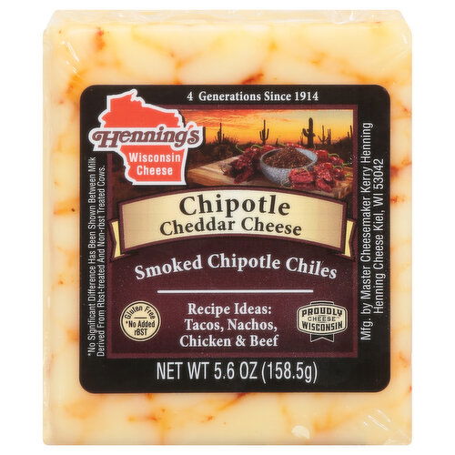 Hennings Cheese, Cheddar, Chipotle