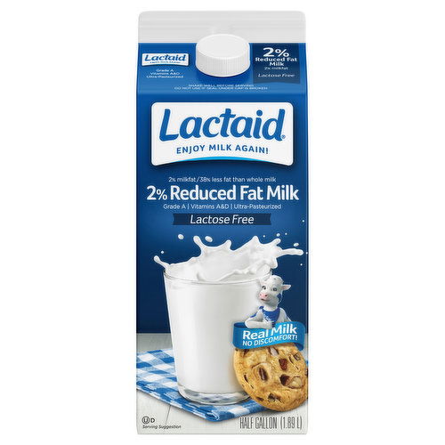 Lactaid Milk, 2% Reduced Fat, Lactose Free