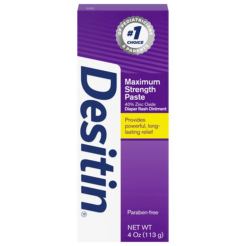 Desitin Maximum Strength Paste Diaper Rash Ointment Image 1 of 5