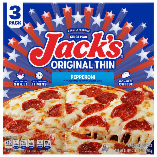 Jack's Original Thin Pepperoni Pizza Image 1 of 6