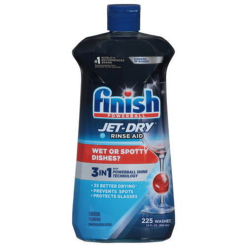 Finish Rinse Aid, 3 in 1