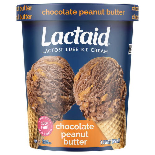 Lactaid Ice Cream, Lactose Free, Peanut Butter Chip Image 1 of 6