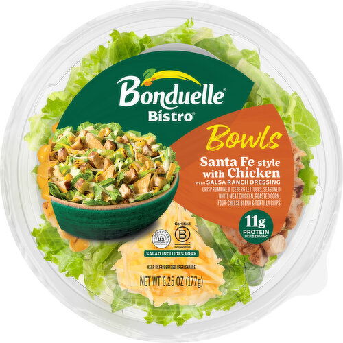 Bonduelle Santa Fe Style with Chicken with Salsa Ranch Dressing Bowls