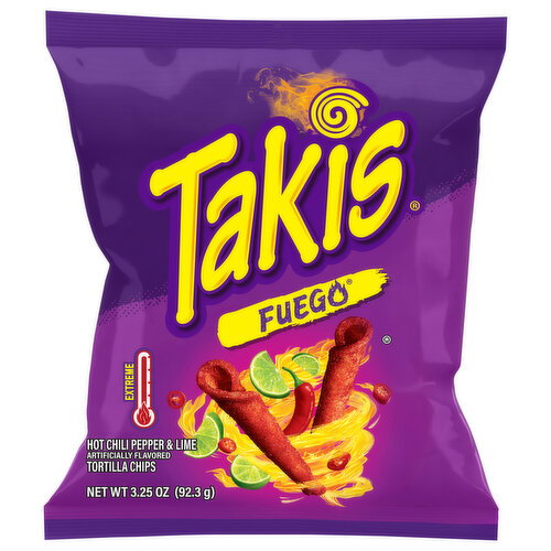 Takis Extreme Hot Chili Pepper & Lime Tortilla Chips Image 1 of 6