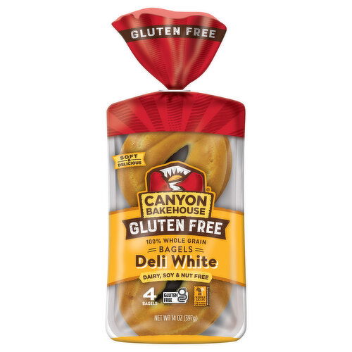 Canyon Bakehouse Bagels, Gluten Free, Deli White