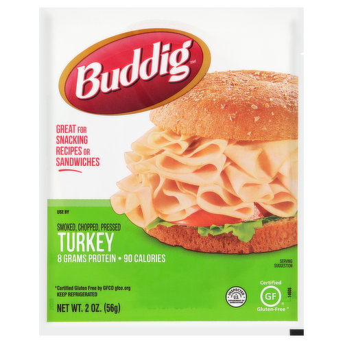 Buddig Turkey, Smoked, Chopped, Pressed