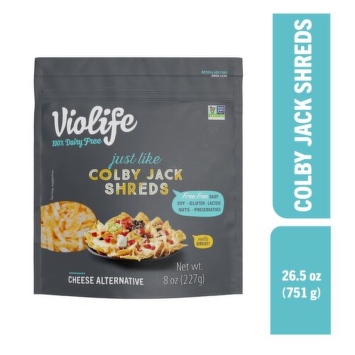 Violife Just Like Colby Jack Shreds, Dairy-Free Vegan