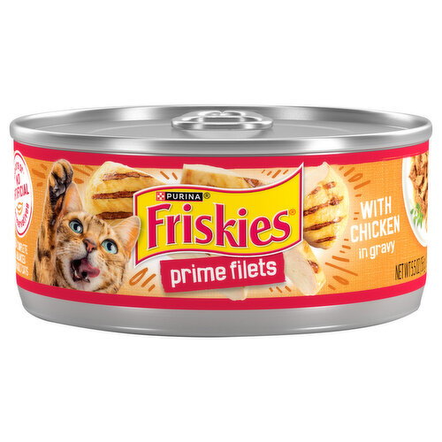Friskies Prime Filets Adult Chicken in Gravy Cat Food Image 1 of 5