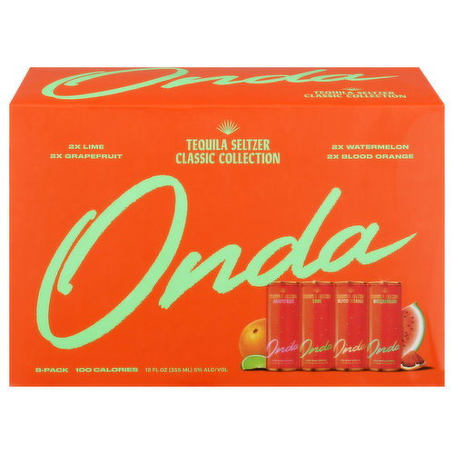Onda Tequila Seltzer, Classic Collection, 8 Pack Image 1 of 5