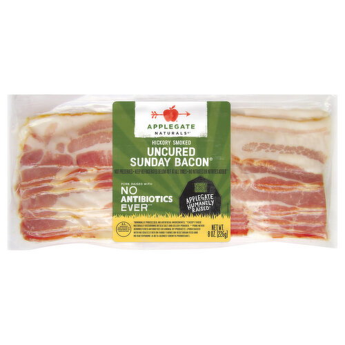 Applegate Natural Hickory Smoked Uncured Sunday Bacon Image 1 of 9