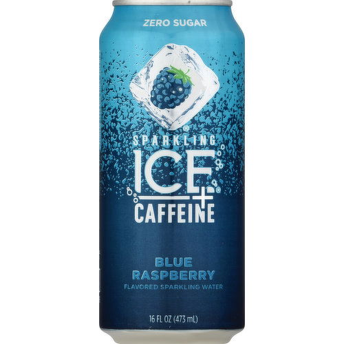 Sparkling Ice Sparkling Water, Zero Sugar, +Caffeine, Blue Raspberry