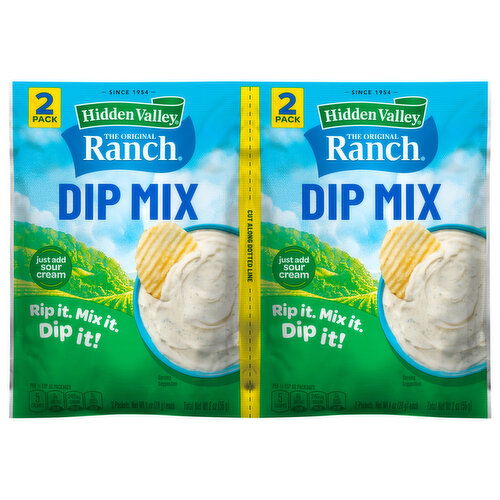 Hidden Valley Dip Recipe, The Original Ranch, Thick & Creamy, 2 Pack