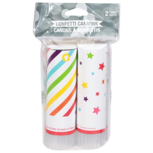 Creative Converting Confetti Cannons, 2 Pack