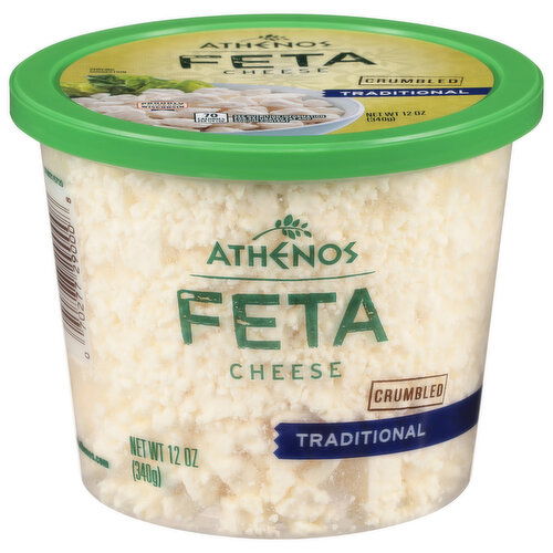 Athenos Cheese, Feta, Traditional, Crumbled