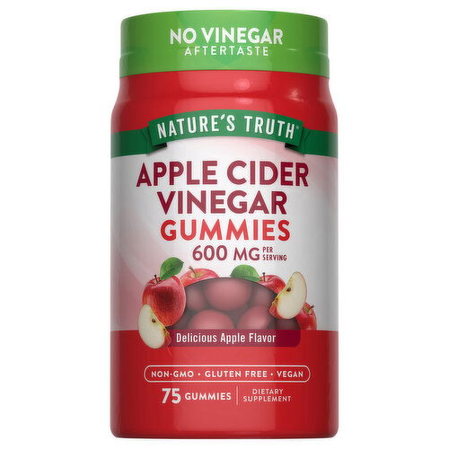 Nature's Truth Delicious Apple Flavor Gummies 600 mg Apple Cider Vinegar